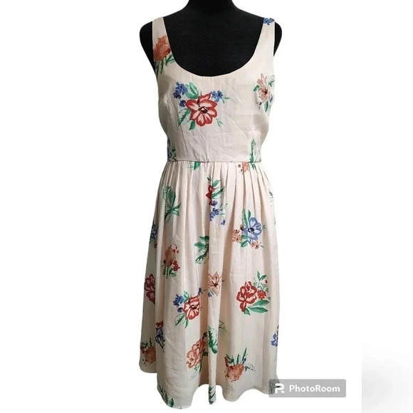 BB Dakota Heleen Peach Floral Print Midi Dress - Picture 2 of 7